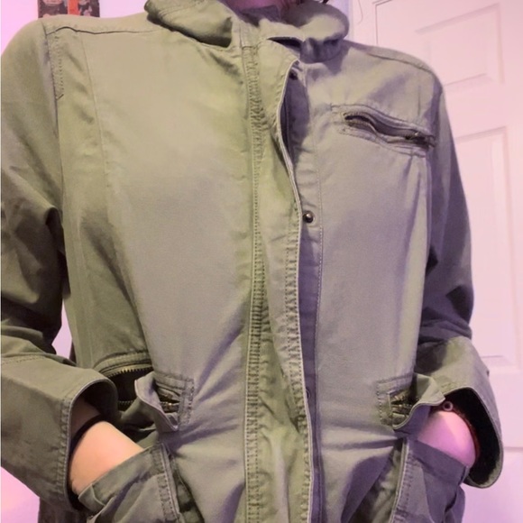 army green field jackett, pink lining. - Picture 5 of 6